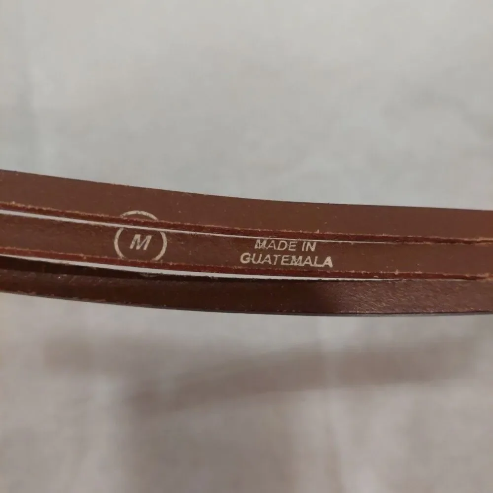Fossil Brown Split Leather Belt Size Medium Fits 31-37